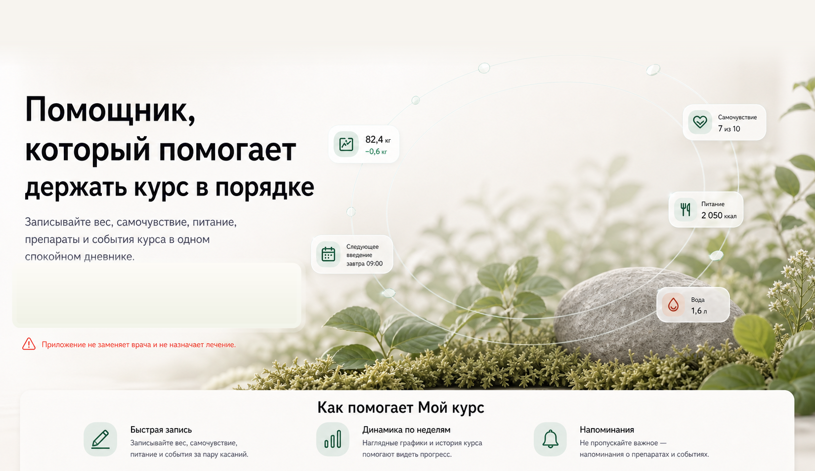 Мой курс — спокойный контроль вашего курса снижения веса